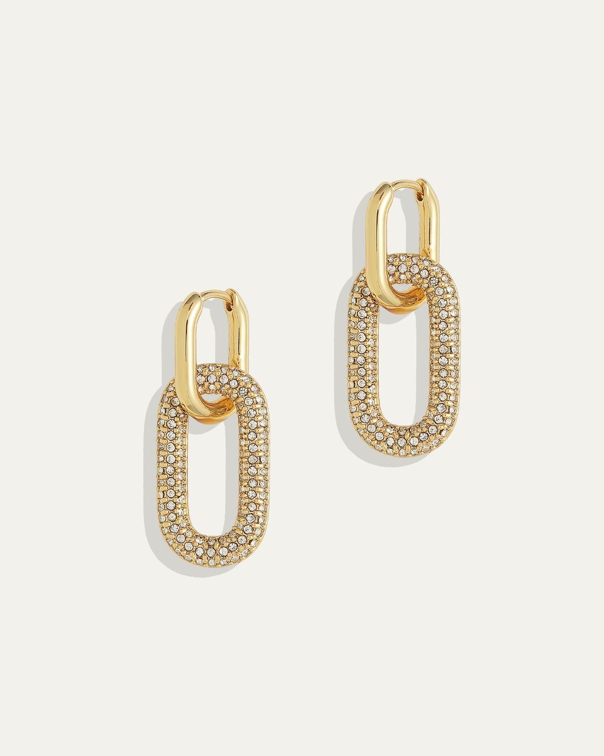 Reversible Pavé Link Earrings