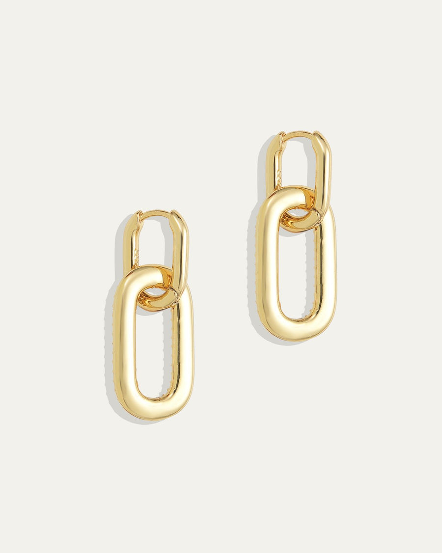 Reversible Pavé Link Earrings