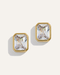 Large Bezel Set Essential Stud Earrings