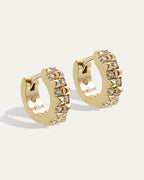 Small Vivienne Hinged Huggie Earrings