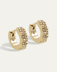 Small Vivienne Hinged Huggie Earrings