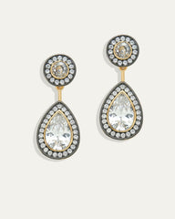 Naomie Two-Part Earrings in Pavé Diamond