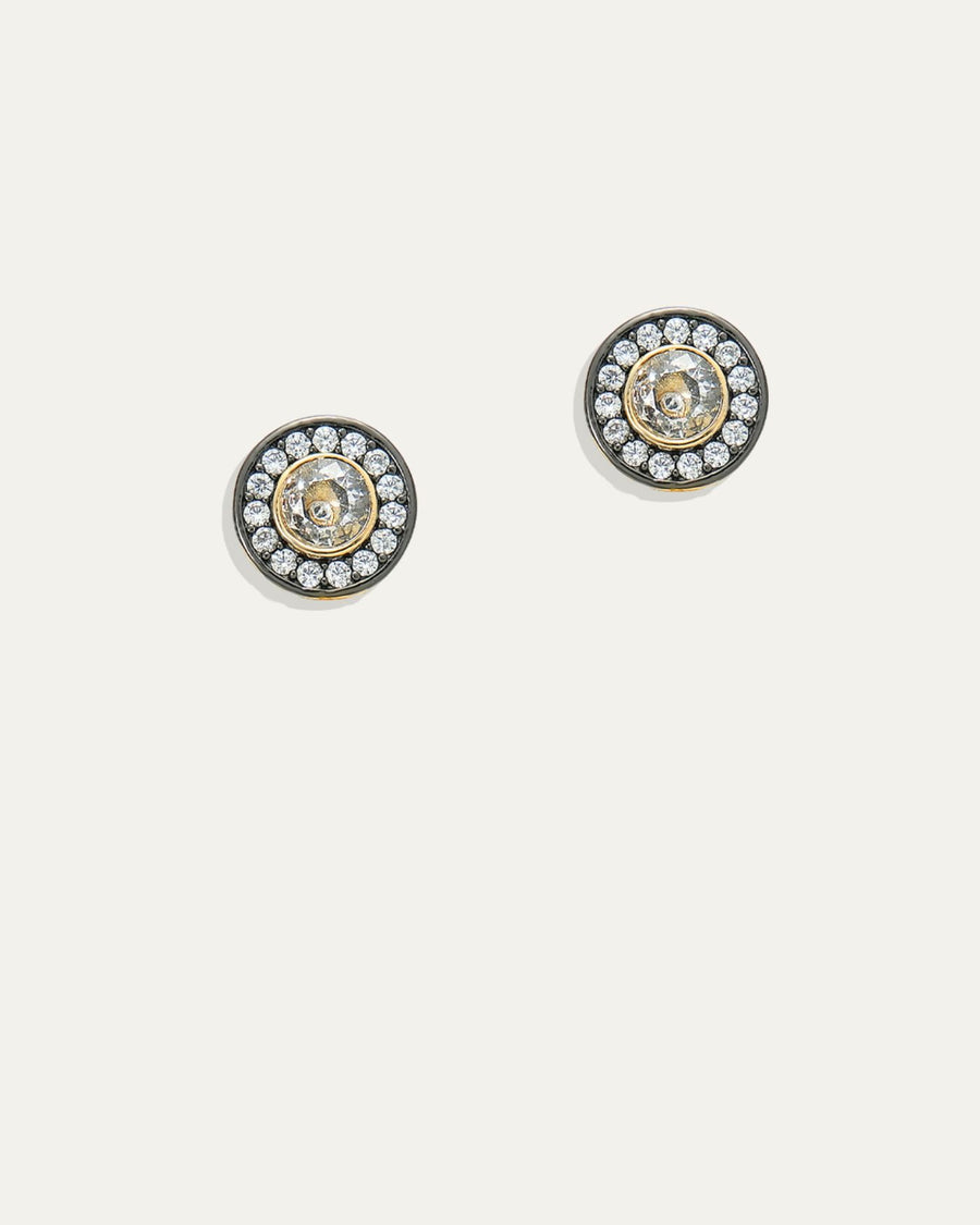 Naomie Two-Part Earrings in Pavé Diamond