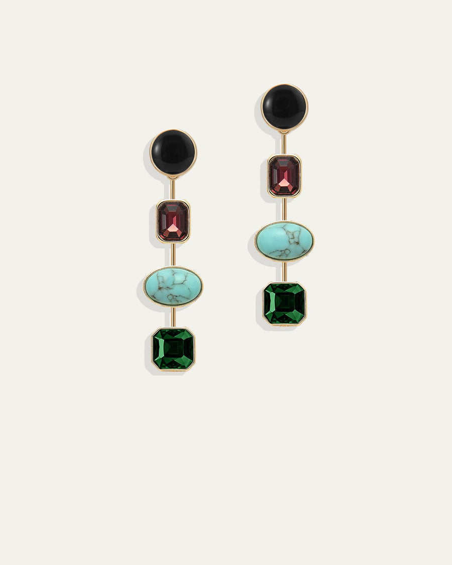 Naomie Convertible Statement Earrings in Midnight Multi
