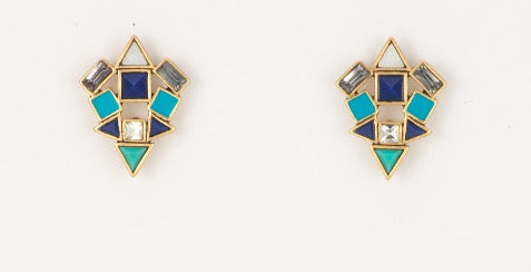 Stone Tile Chandelier Earrings