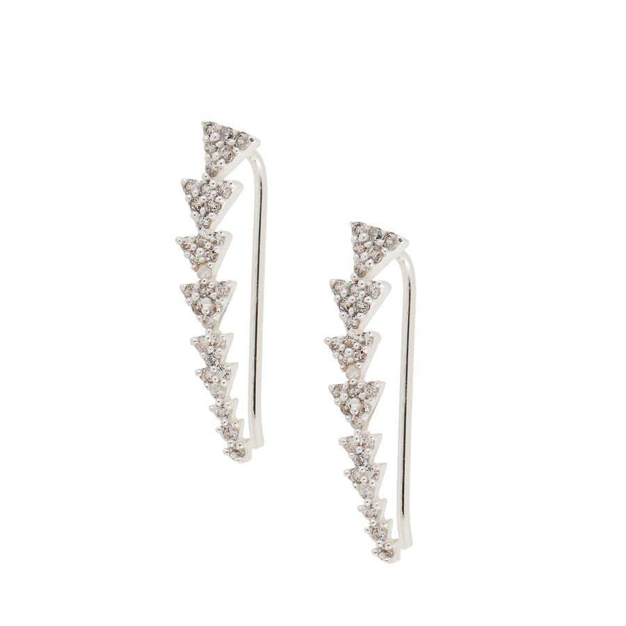 Pave Ear Climber - Silver