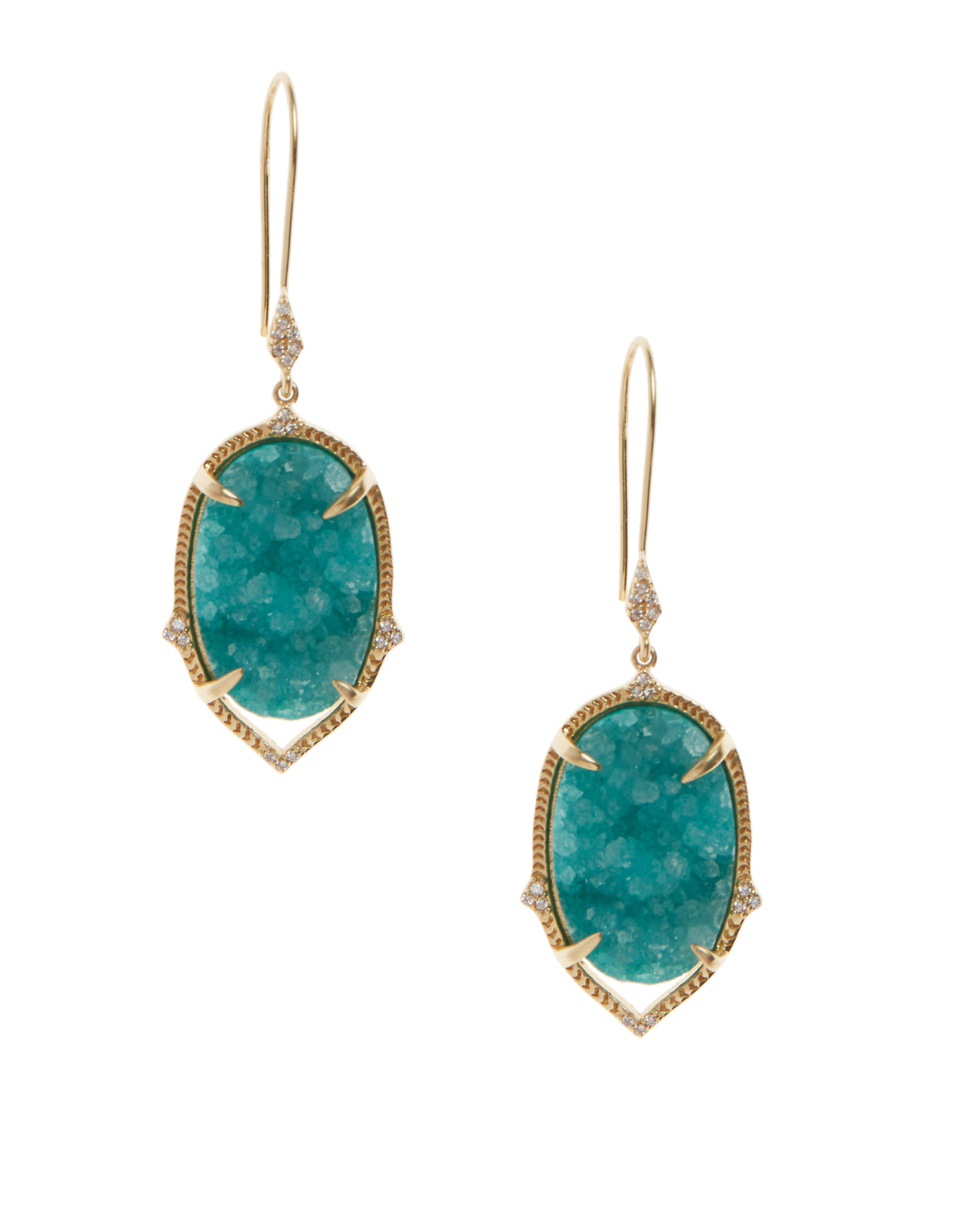 Charlotte Druzy Earrings - Emerald