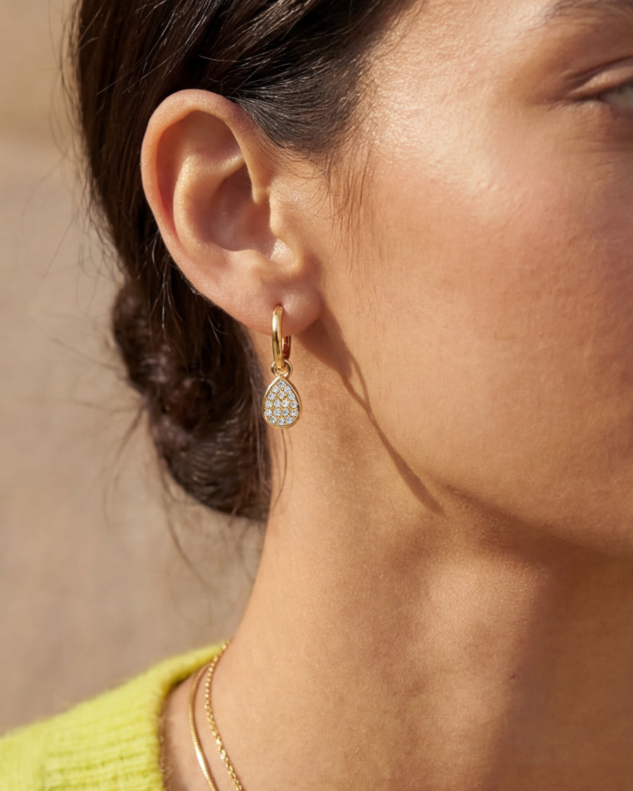 Elisa Reversible Huggie Hoop Earrings