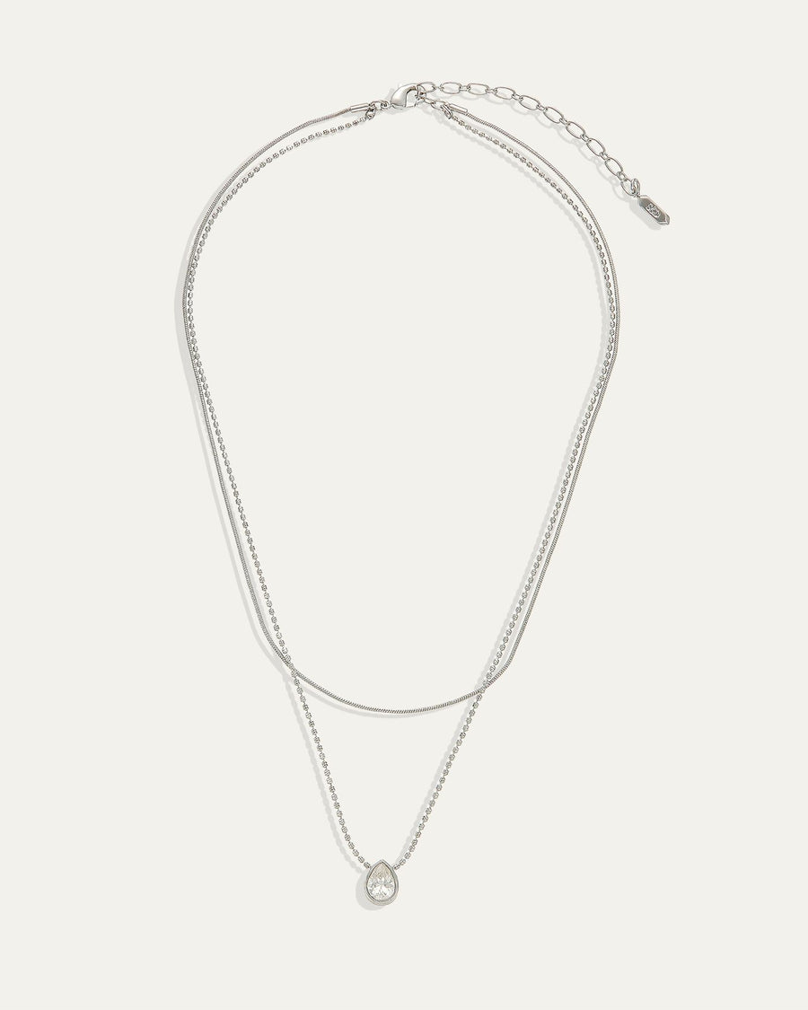 Elisa Pre-Layered Reversible Necklace | Silver