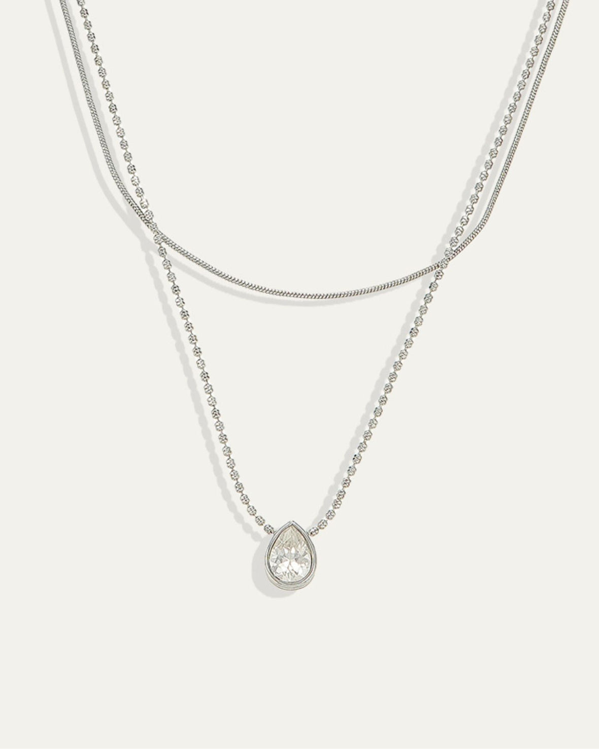 Elisa Pre-Layered Reversible Necklace | Silver