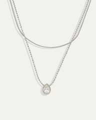 Elisa Pre-Layered Reversible Necklace | Silver