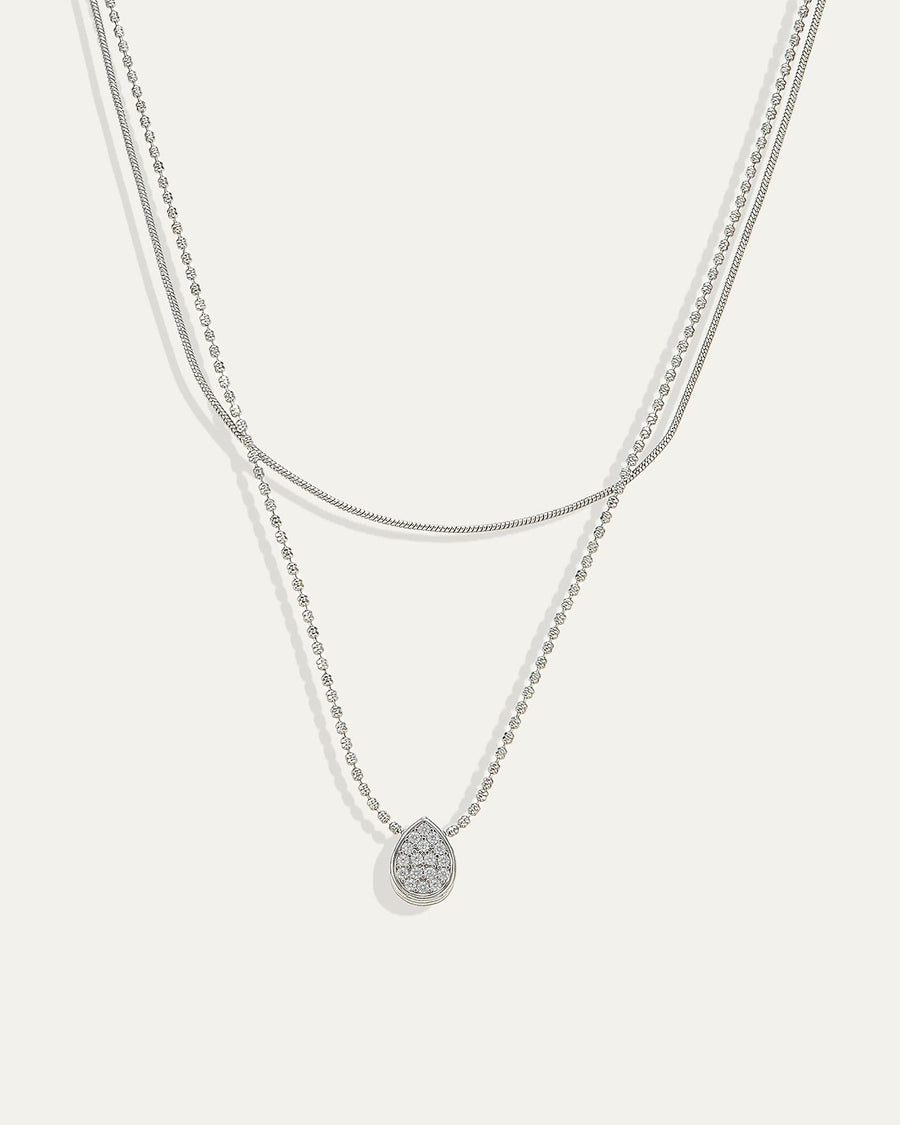 Elisa Pre-Layered Reversible Necklace | Silver