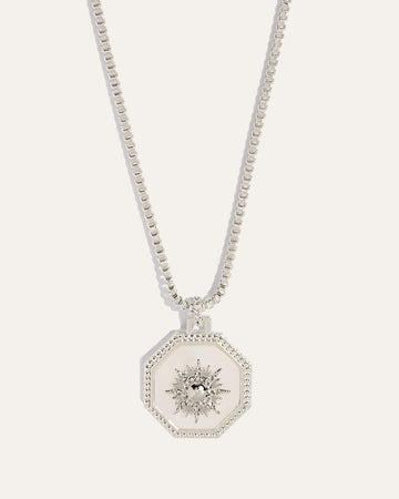 Estelle Celestial Reversible Pendant Necklace |Silver