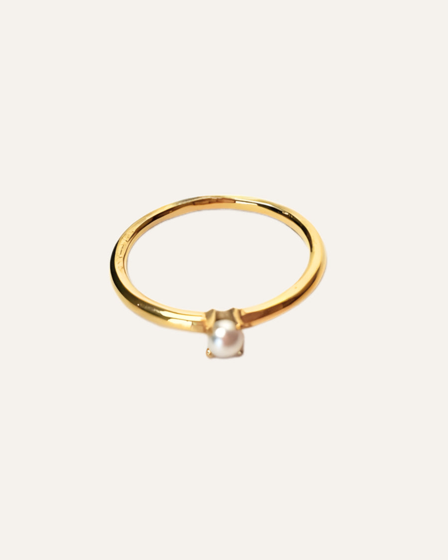 Everyday Pearl Stacking Ring | Gold