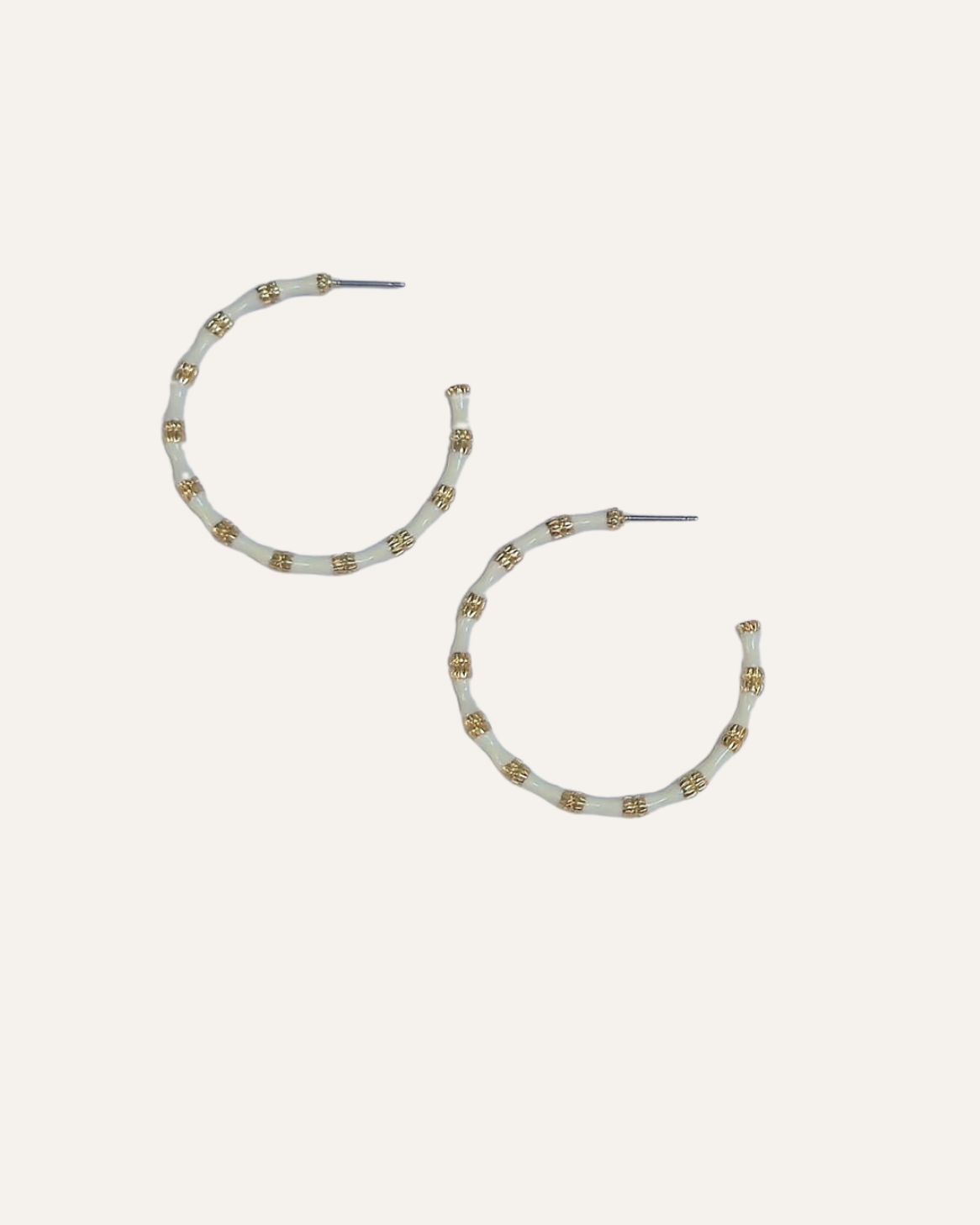Gold and White Hoops