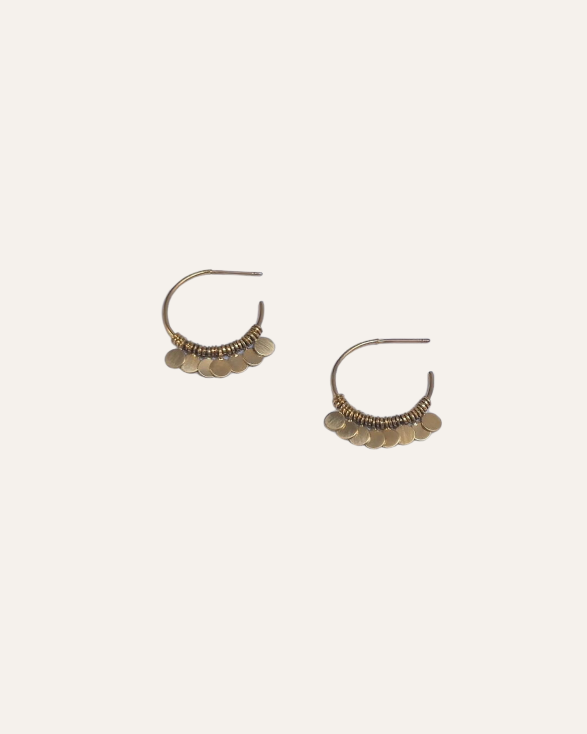 Gold Hoops with Dangle