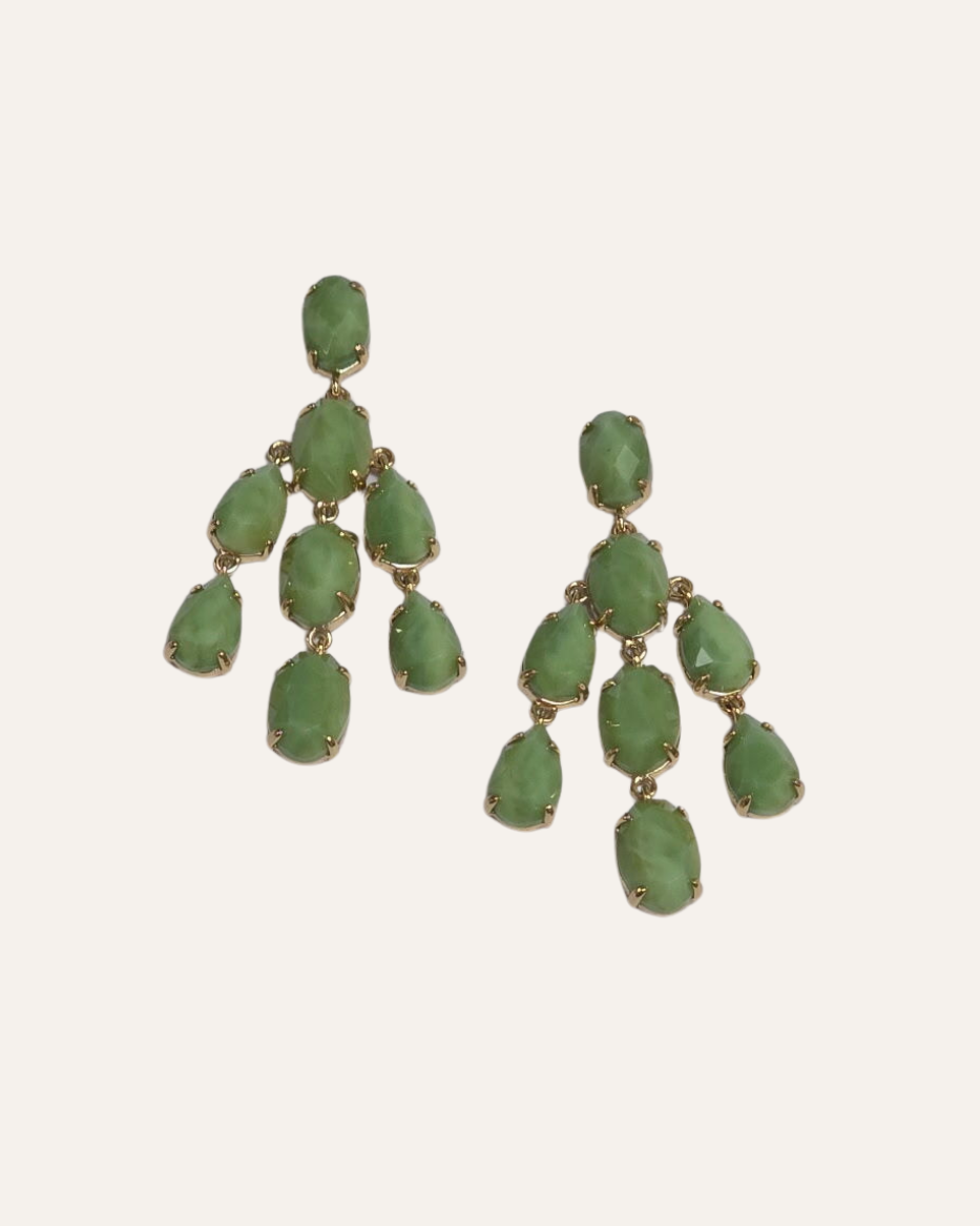 Green Dangle Earrings