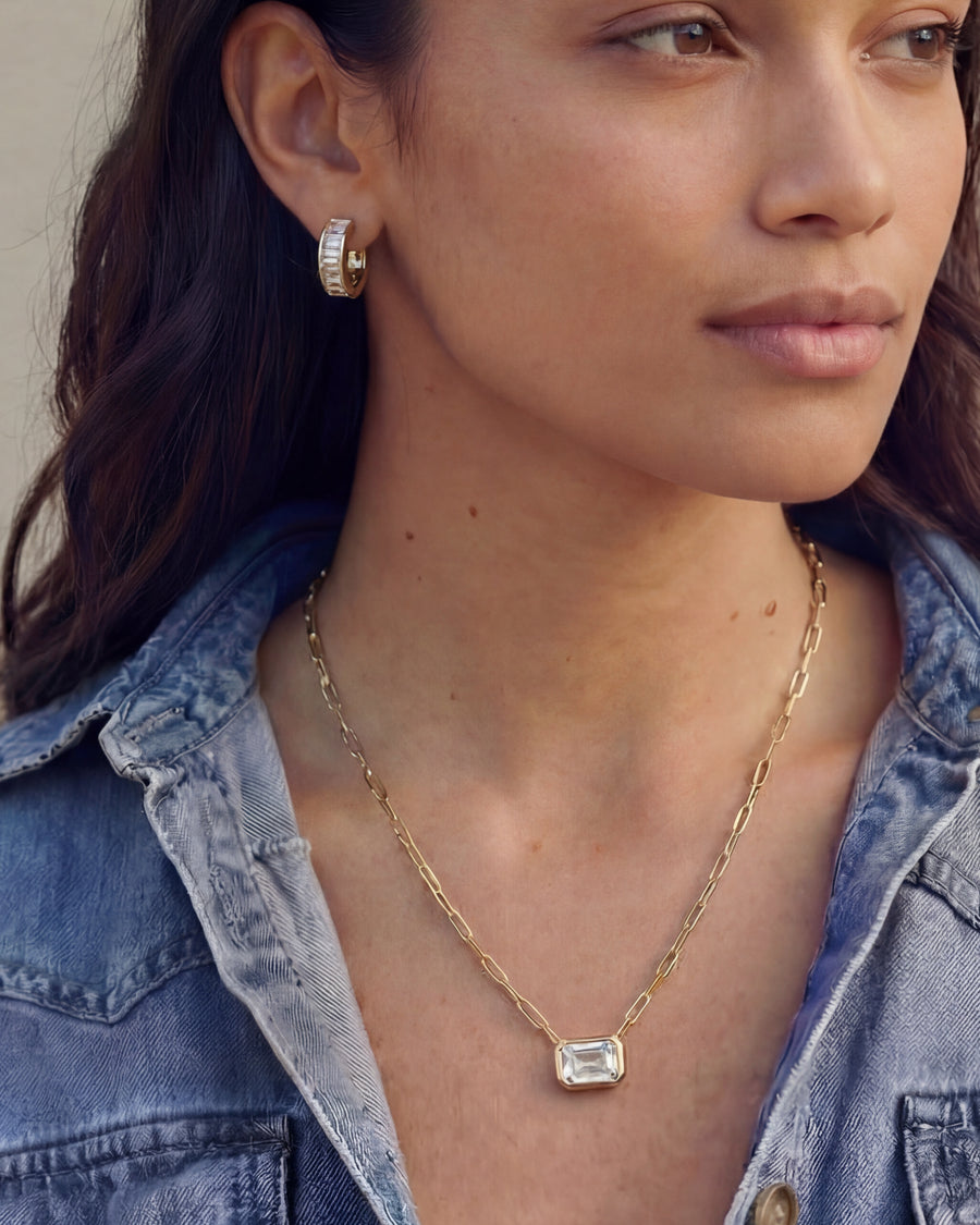 Bezel Set Essential Necklace