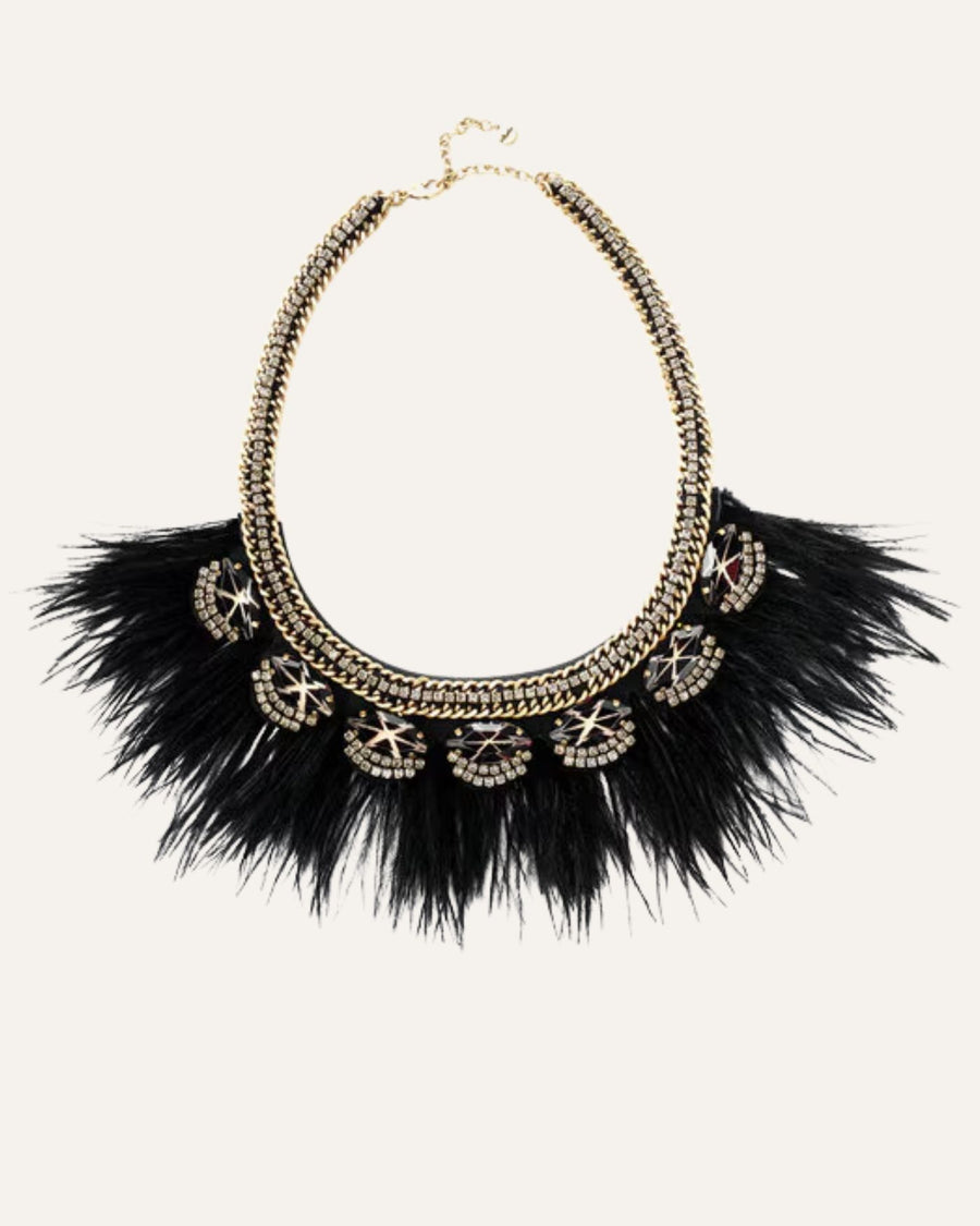 Harpe Feather Statement Necklace