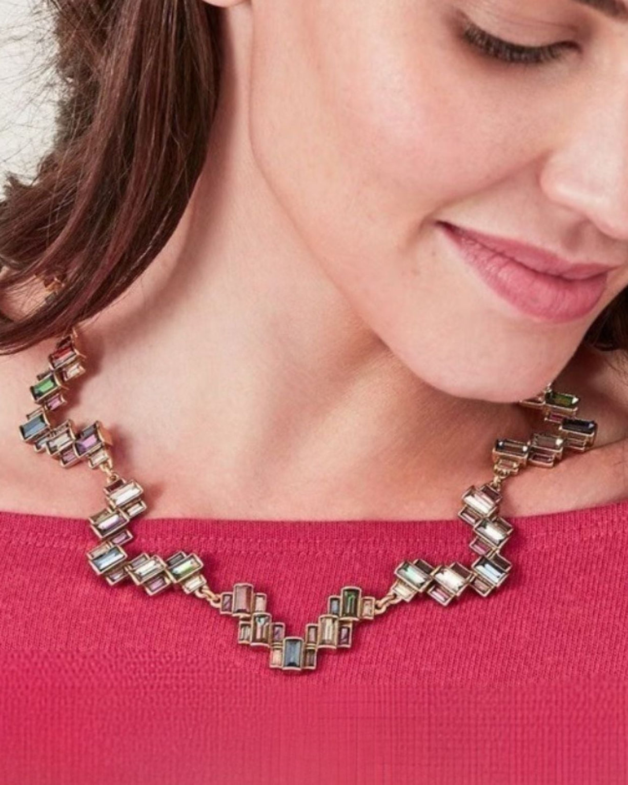 Hatley Multicolor Baguette Necklace