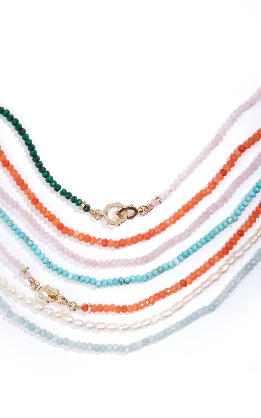 Charlotte Coral Quartz Gemstone Necklace | Peace
