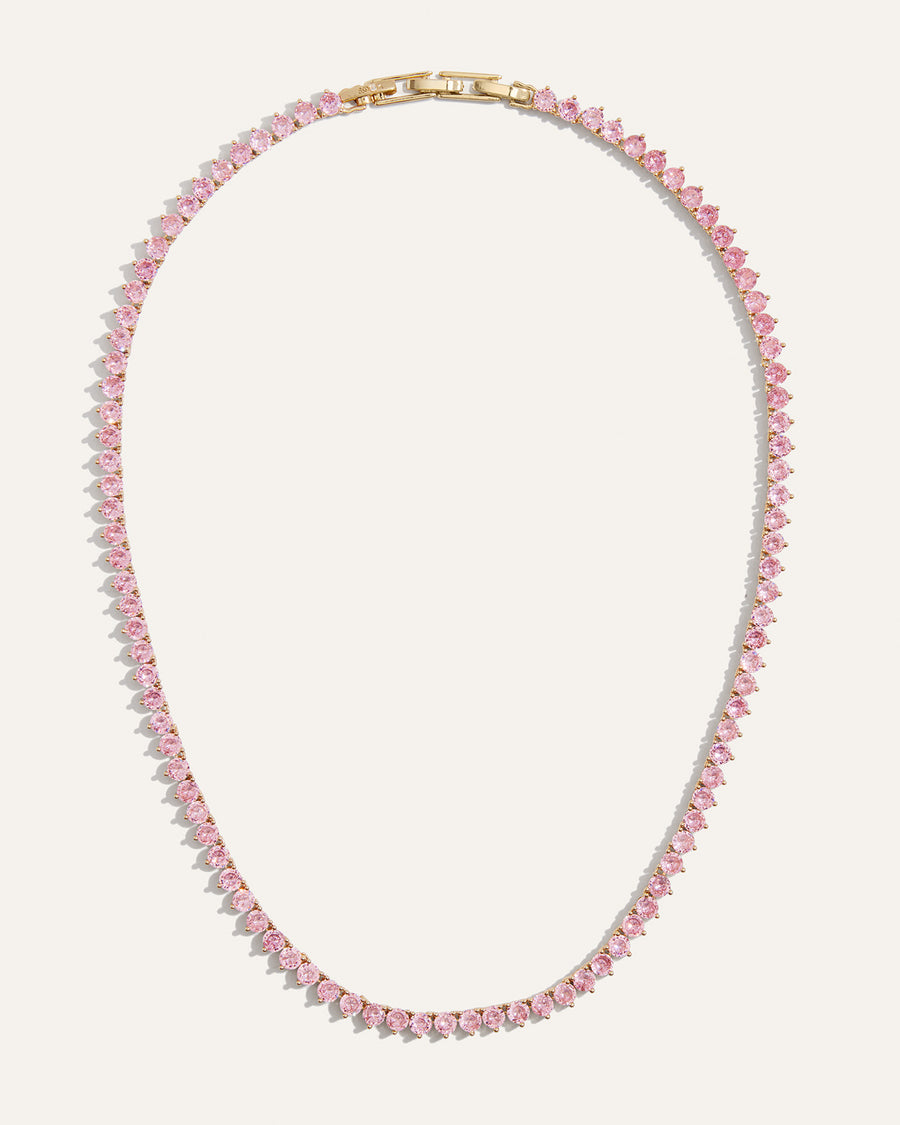 Inheritance Tennis Necklace | Pink Sapphire