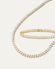 Inheritance Tennis Necklace & Bracelet Bundle | Gold