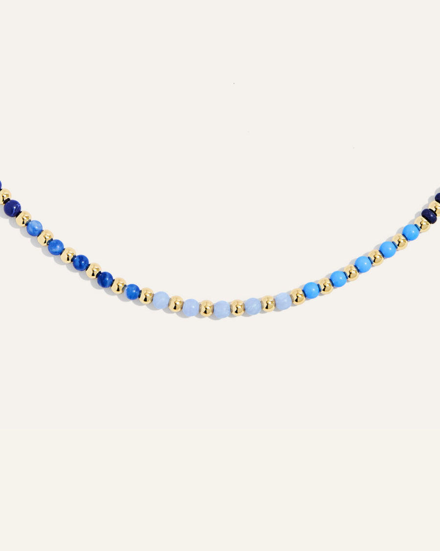 Kate Gemstone Necklace in Blue