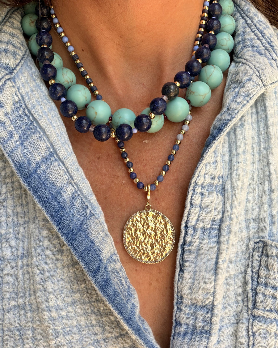 Dot Necklace in Lapis