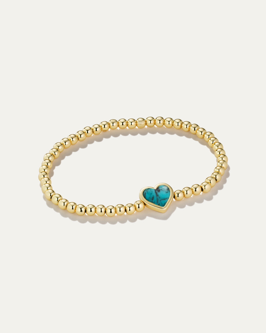 Maeve Heart Beaded Stretch Bracelet