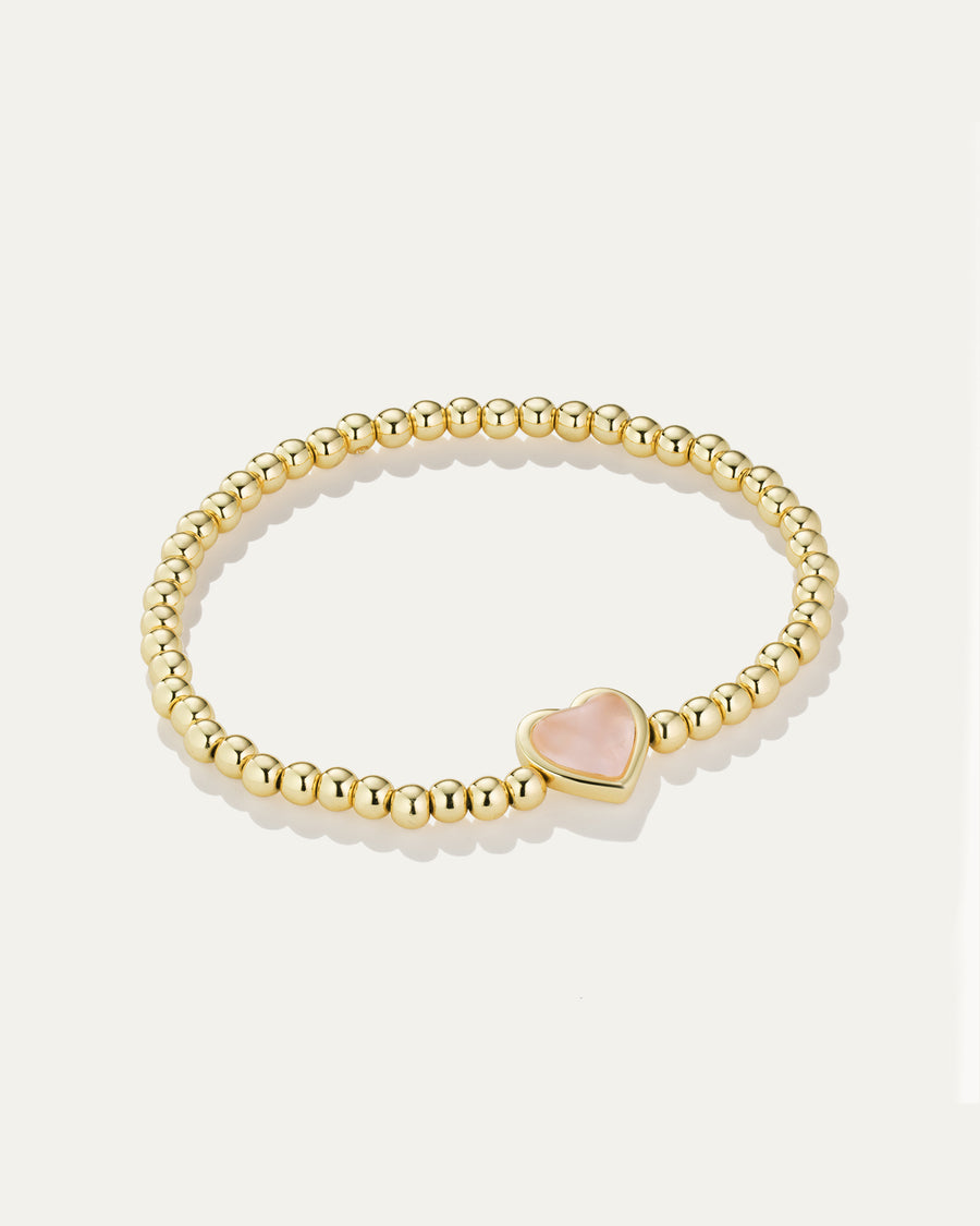 Maeve Heart Beaded Stretch Bracelet