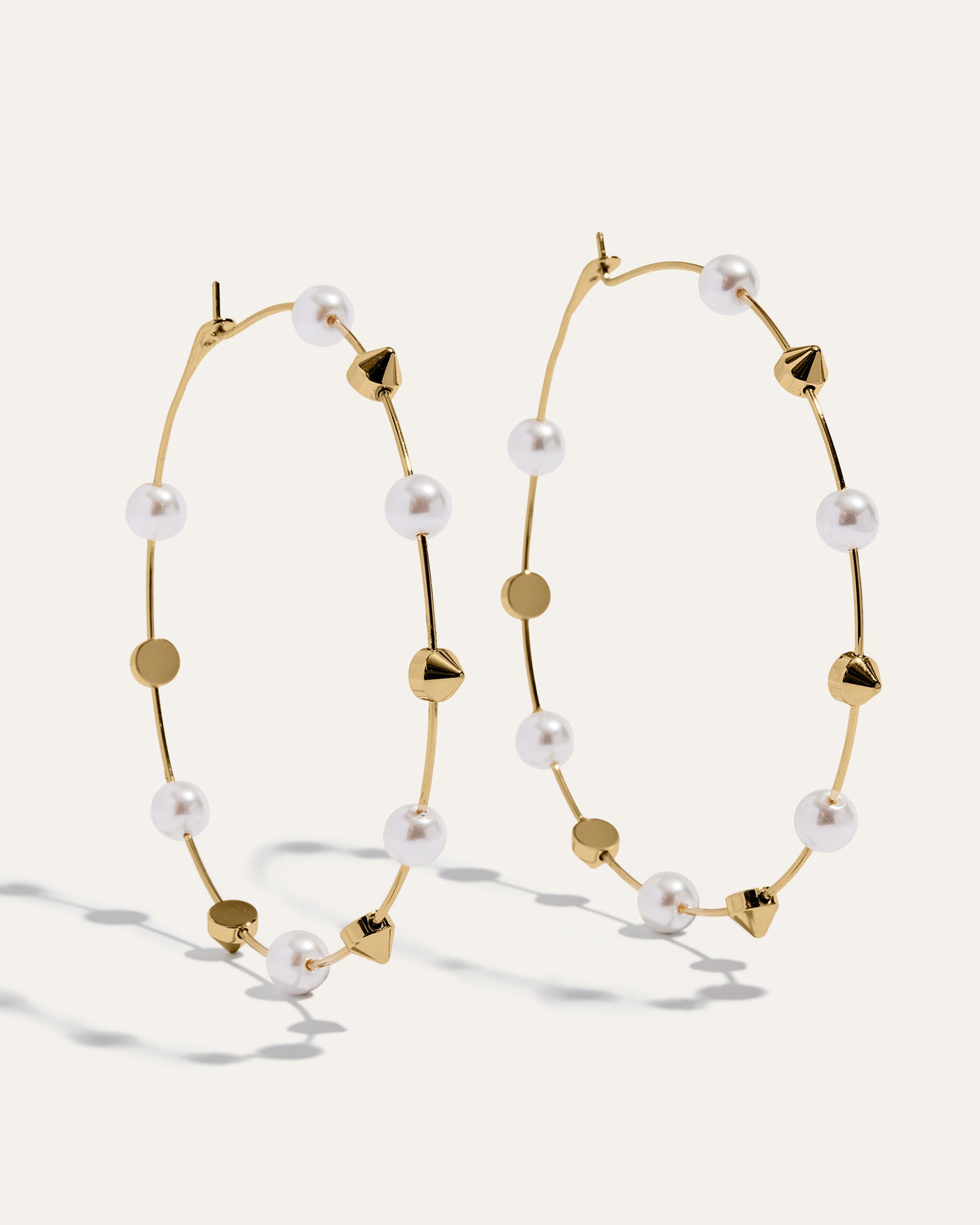 Madison Pearl Stud Statement Hoops