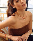 Charlotte Coral Quartz Gemstone Necklace | Peace