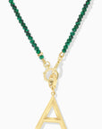 Charlotte Gemstone Necklace + Initial Charm Bundle