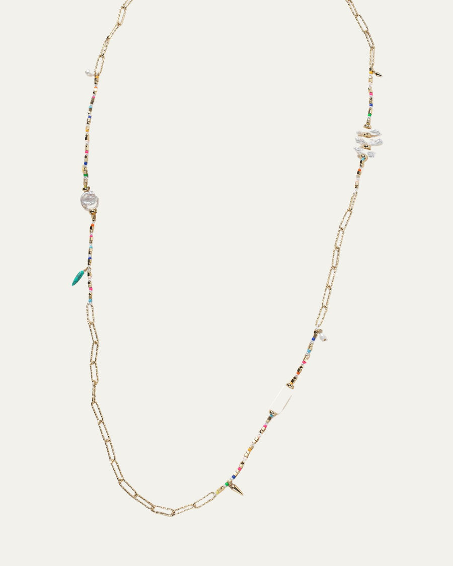 Modern Bohemian Mixed Media Layering Necklace