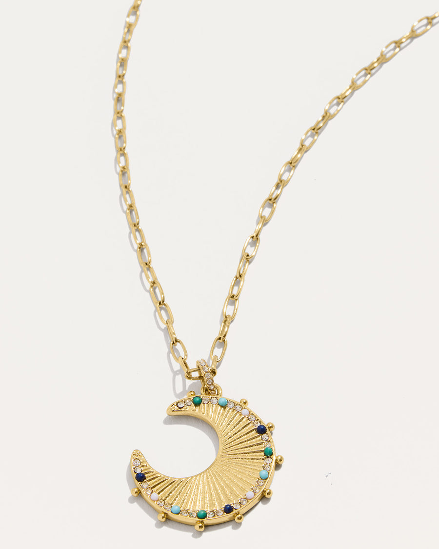 Moon Phases Reversible Charm Necklace