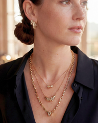 Belcher Chain & Channel Set Rondelle Charm