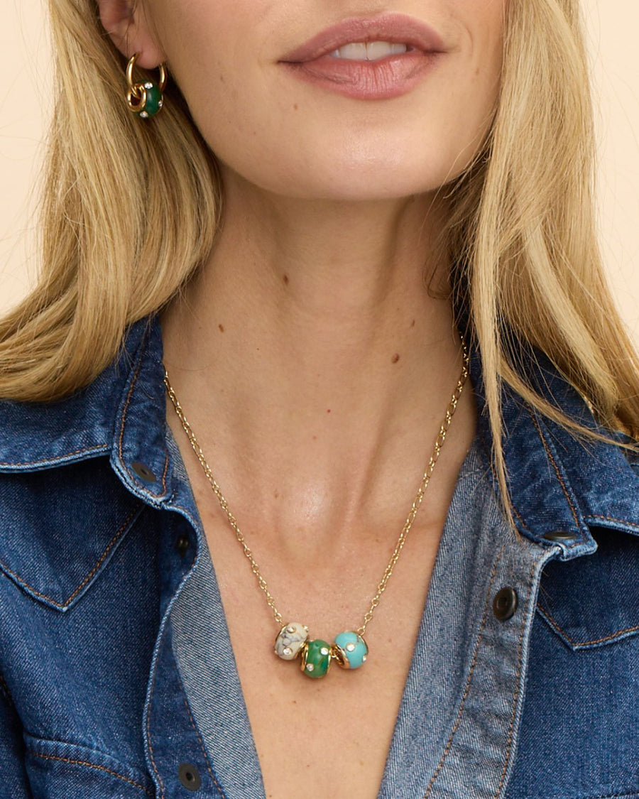 Rondelle Trio Adjustable Necklace