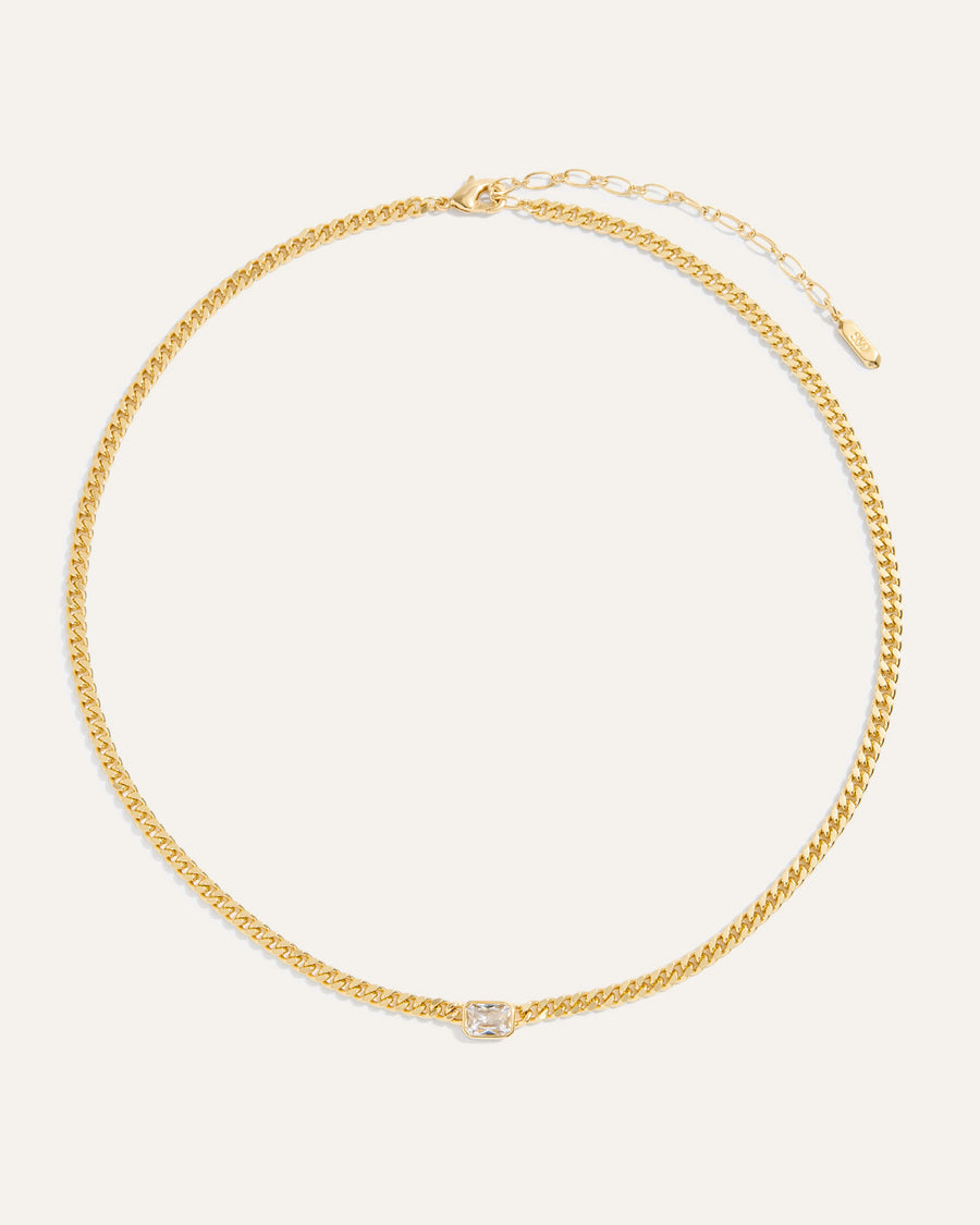 Small Bezel Station Necklace