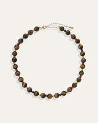 Dot Necklace in Tigers Eye