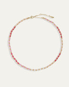 Kate Gemstone Necklace in Pink