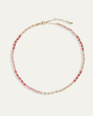 Kate Gemstone Necklace in Pink