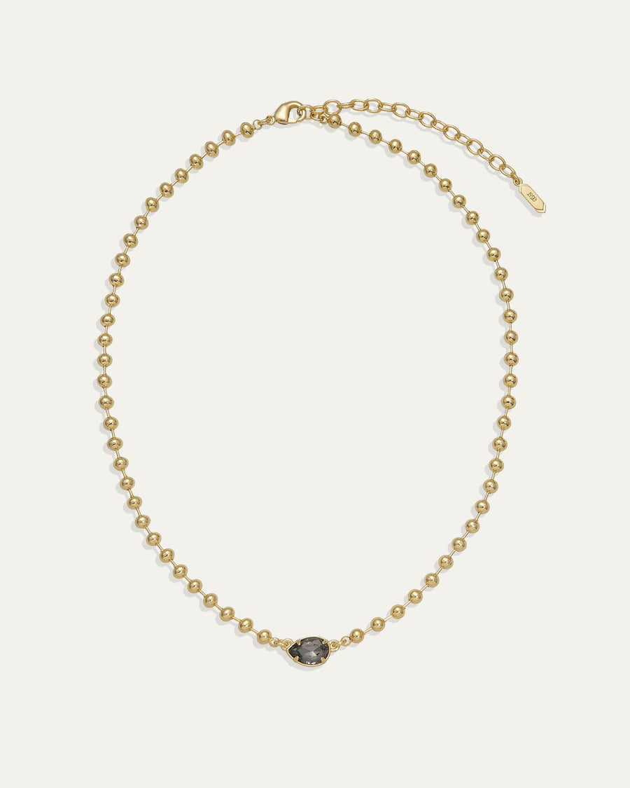 Sienna Pear Necklace in Black Diamond