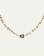 Sienna Pear Necklace in Black Diamond