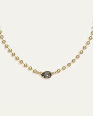 Sienna Pear Necklace in Black Diamond