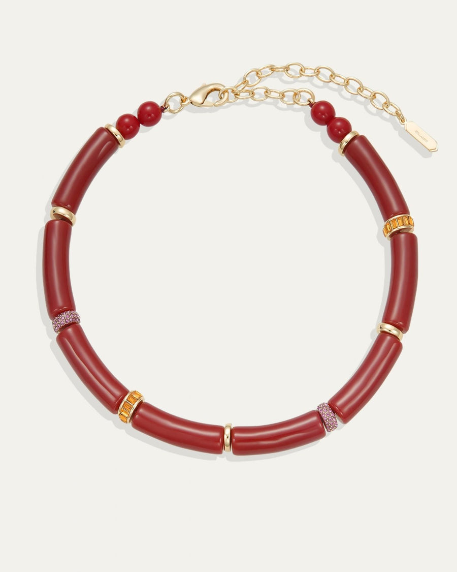 Diana Collar Necklace in Red
