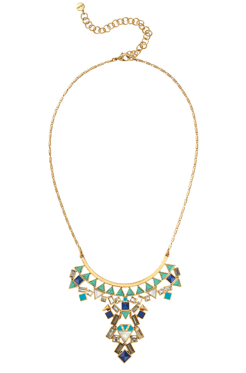Stone Tile Convertible Statement Necklace
