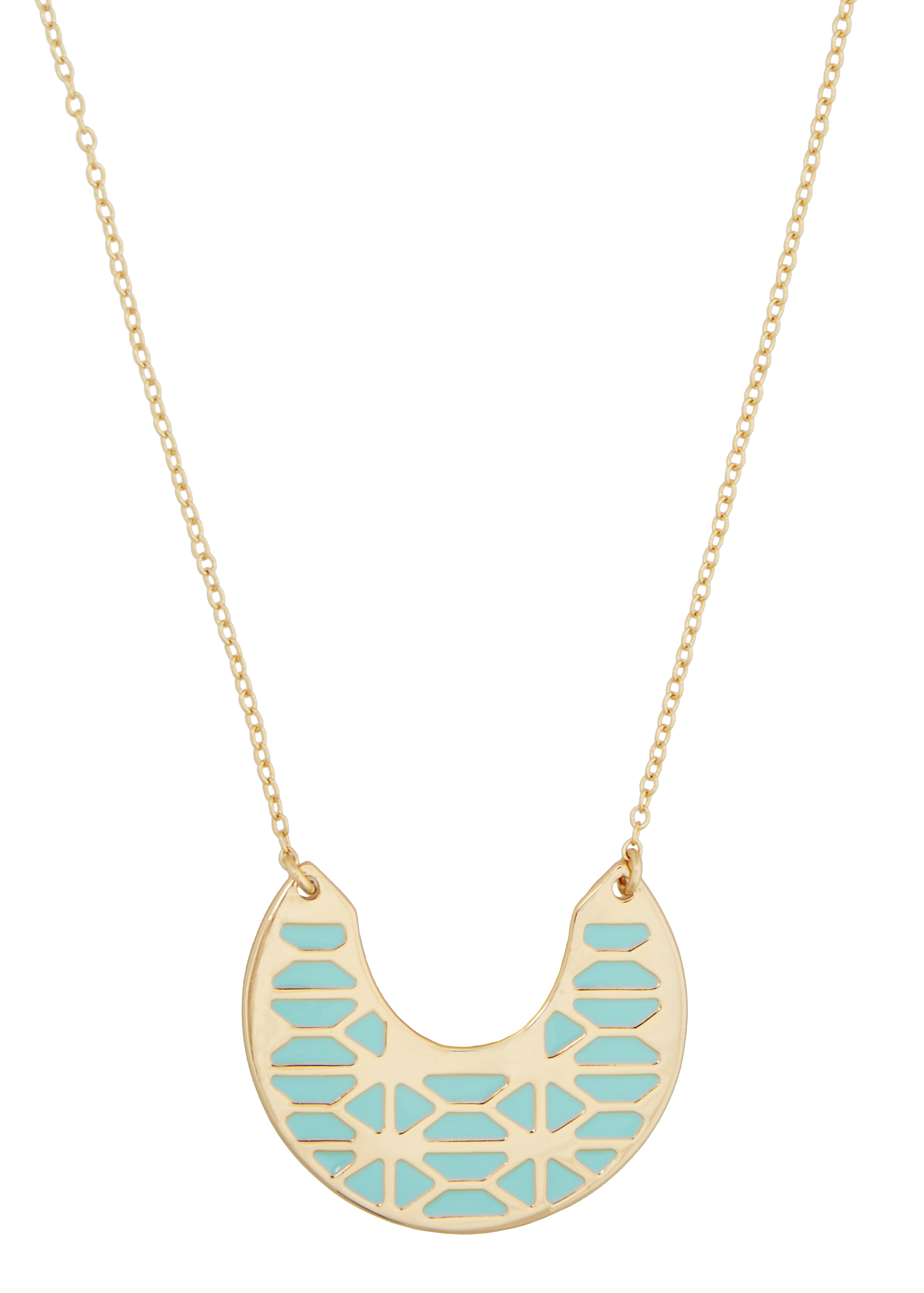 Breezeblock Reversible Enamel Pendant Necklace