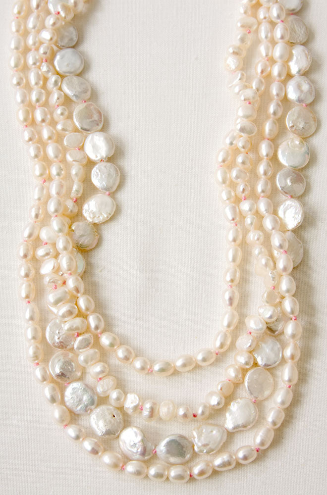 Rosie Multistrand Pearl Necklace
