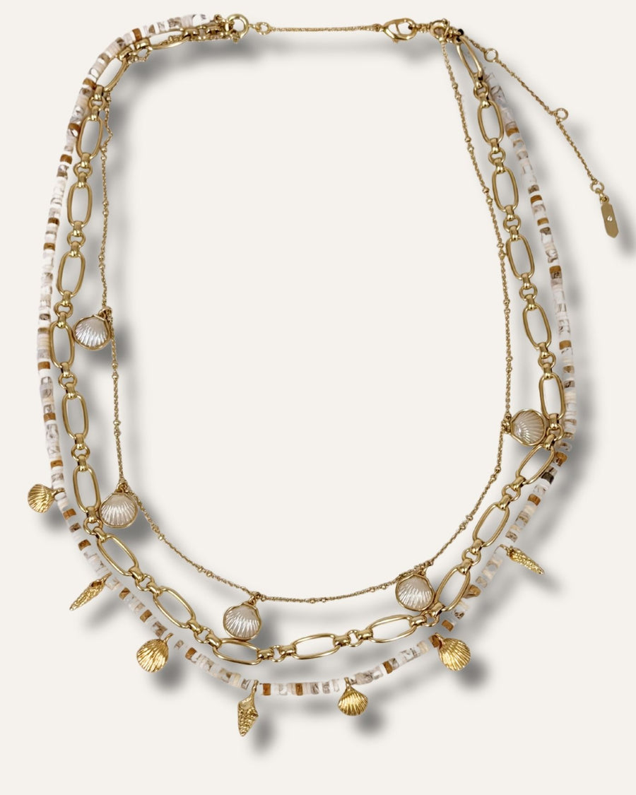 Never Released! Beach Strands Triple Layered Necklace